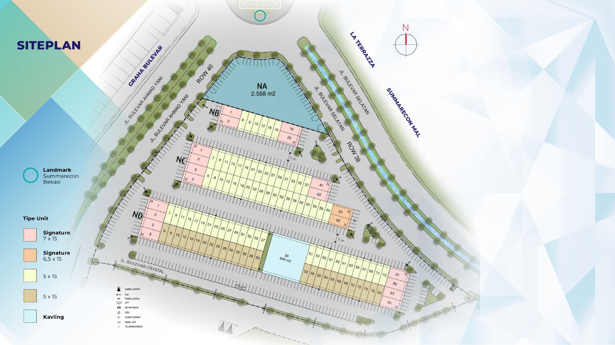 Siteplan Ruko Crystal Boulevard Summarecon Bekasi